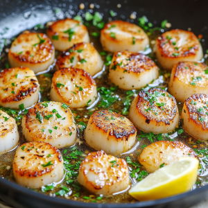 Seared Scallops with Lemon Garlic Butter