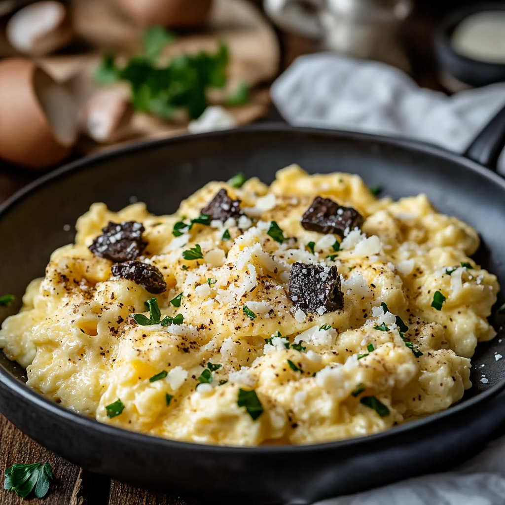 Truffle Scrambled Eggs with Parmesan